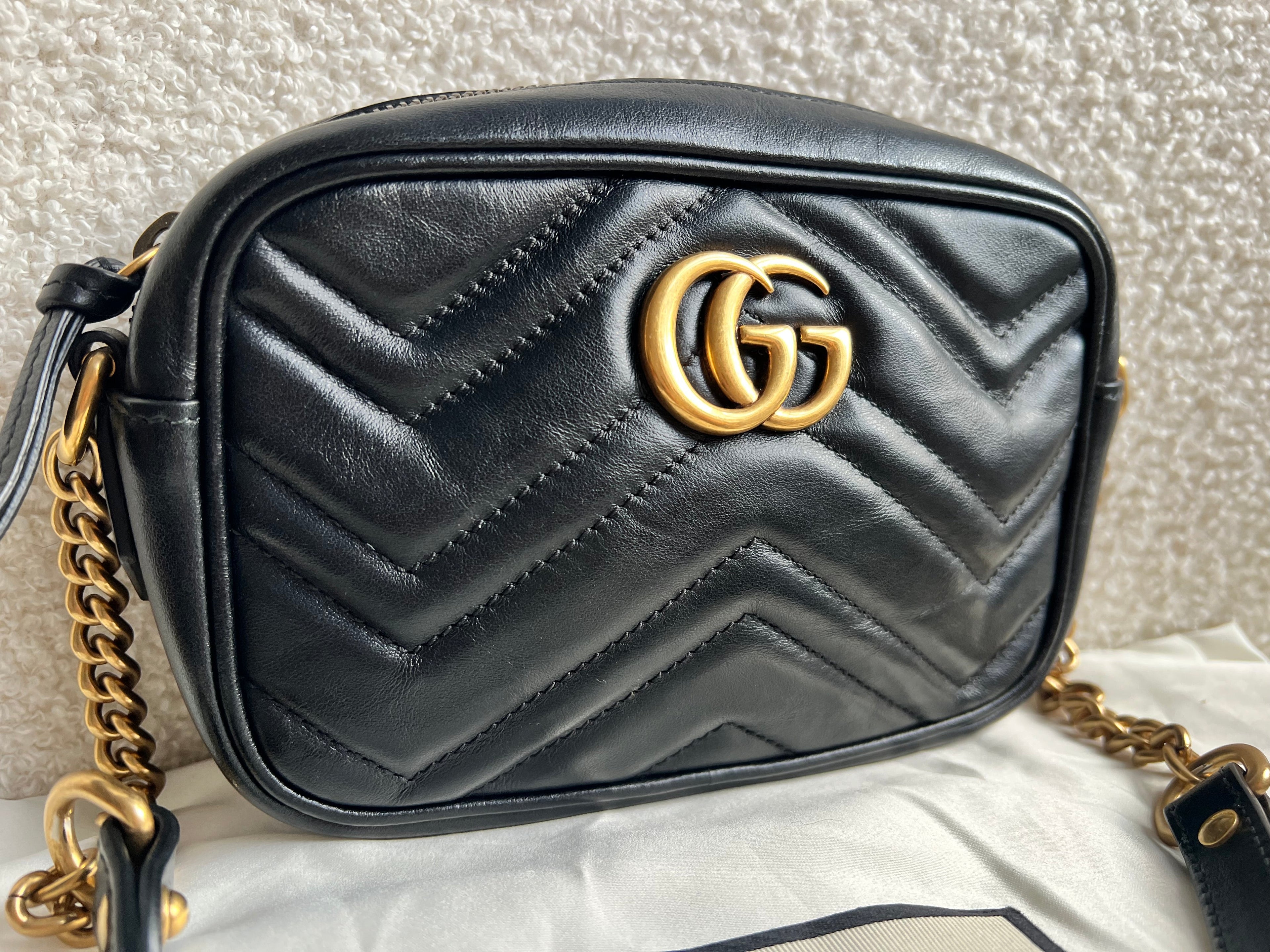 Gucci GG Black Marmont Mini Shoulder Bag (RRP £1,360)