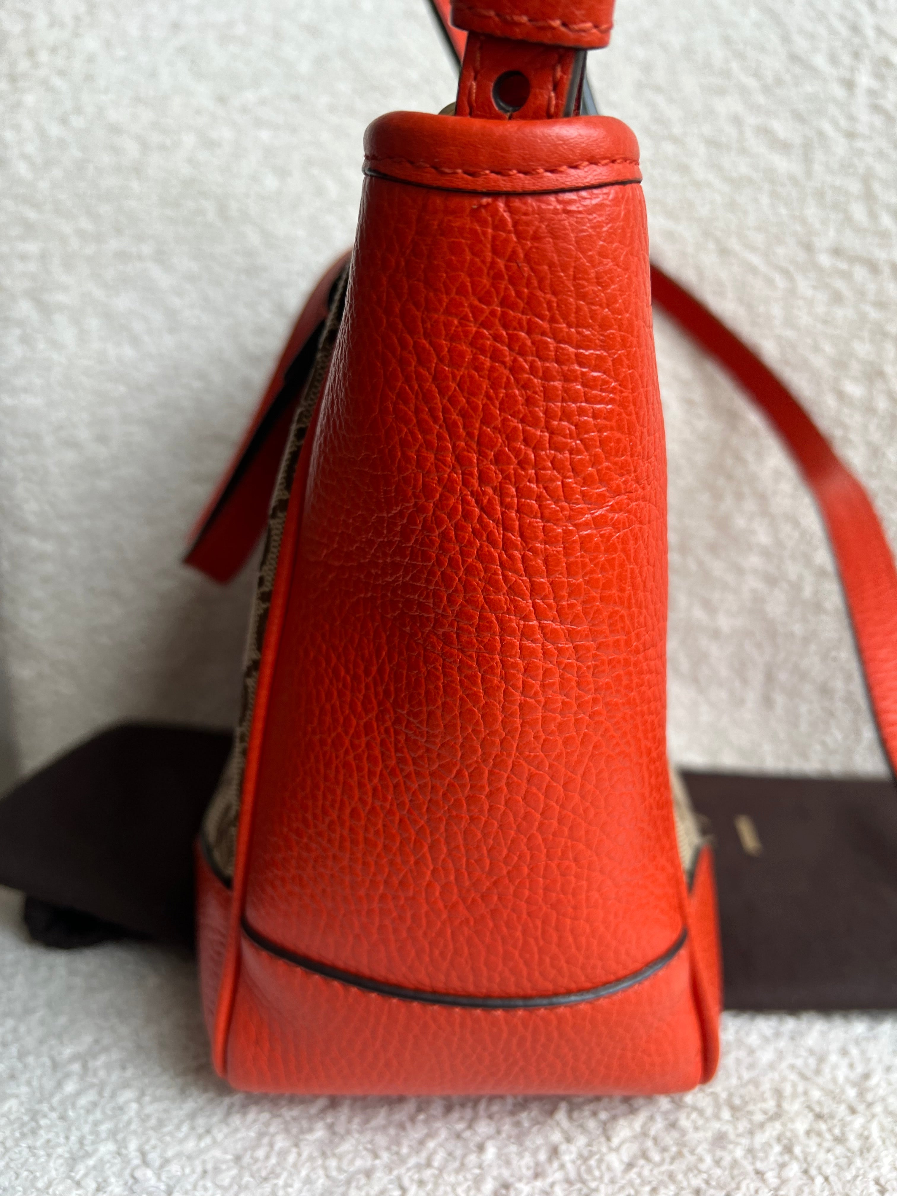 Gucci Bree GG canvas and orange Tote Bag