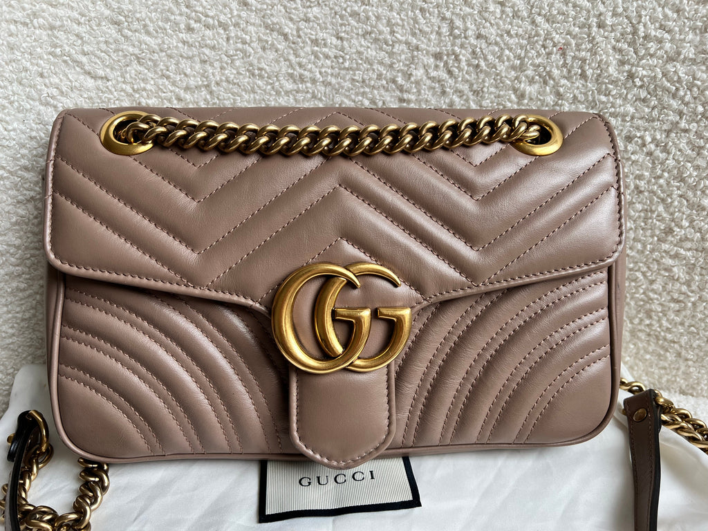 Gucci GG Dusty Pink Marmont Small Shoulder Bag (RRP £2070)
