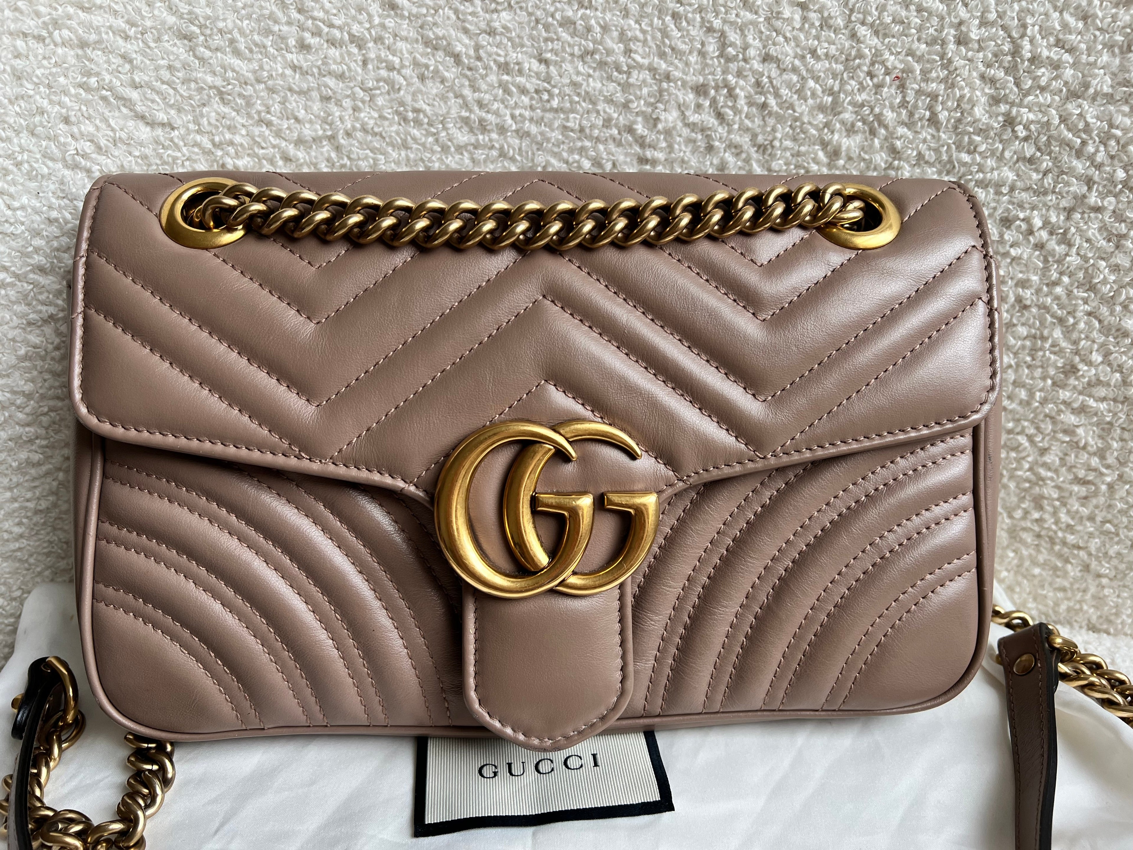 Gucci GG Dusty Pink Marmont Small Shoulder Bag (RRP £2070)