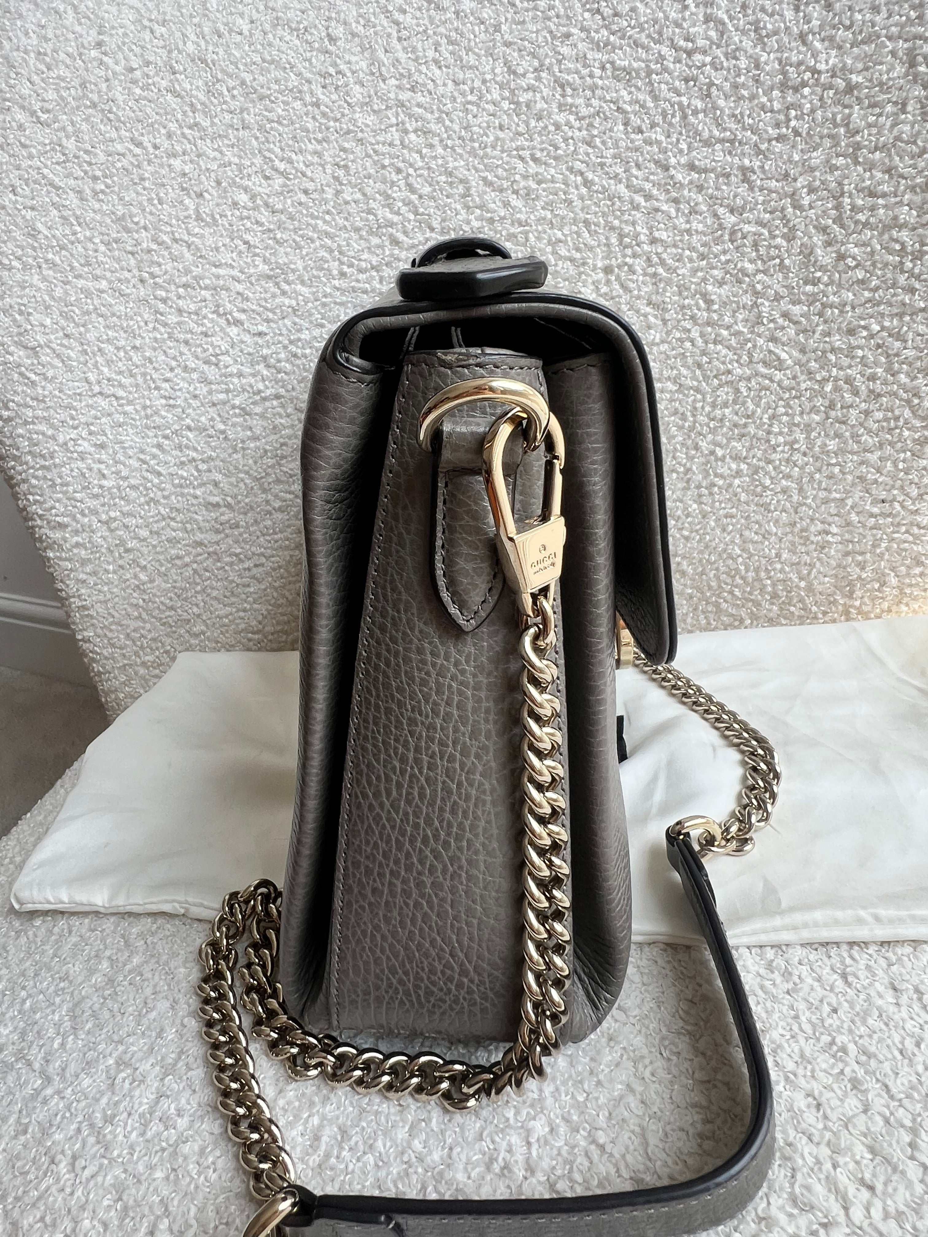 Gucci Interlocking GG Grey Medium Top Handle Bag (RRP £1,150)