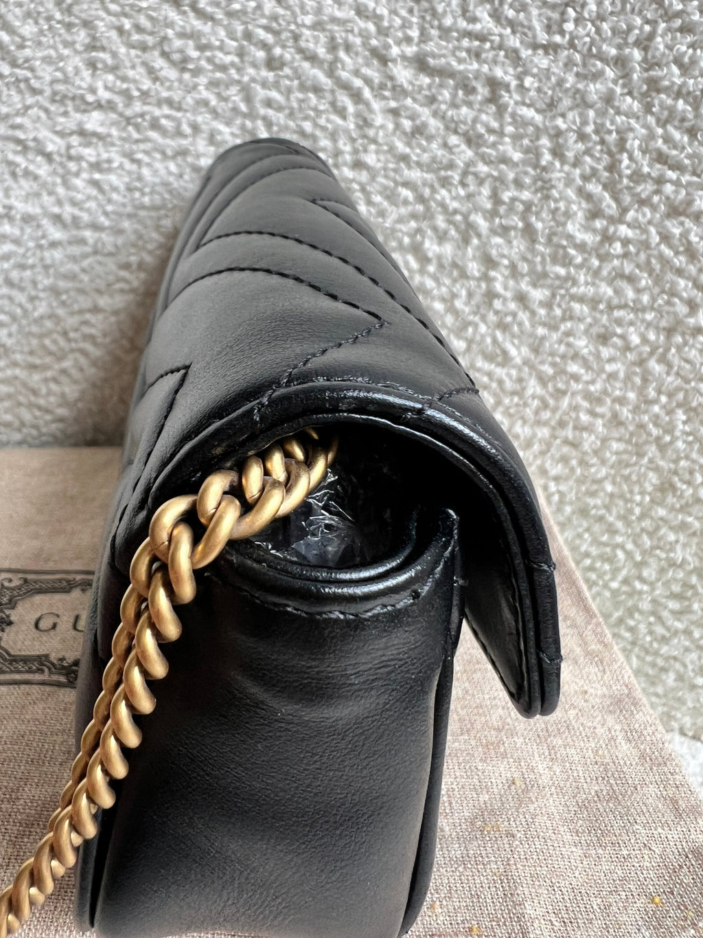Gucci GG Black Marmont Super Mini Shoulder Bag (RRP £985)
