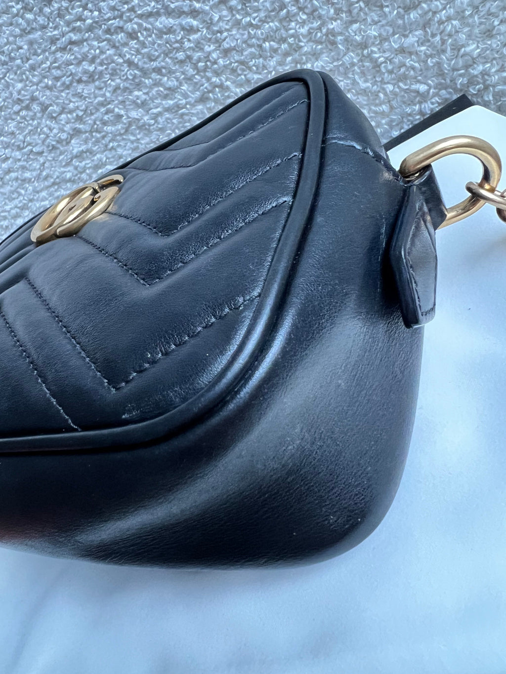 Gucci GG Black Marmont Mini Shoulder Bag (RRP £1,360)