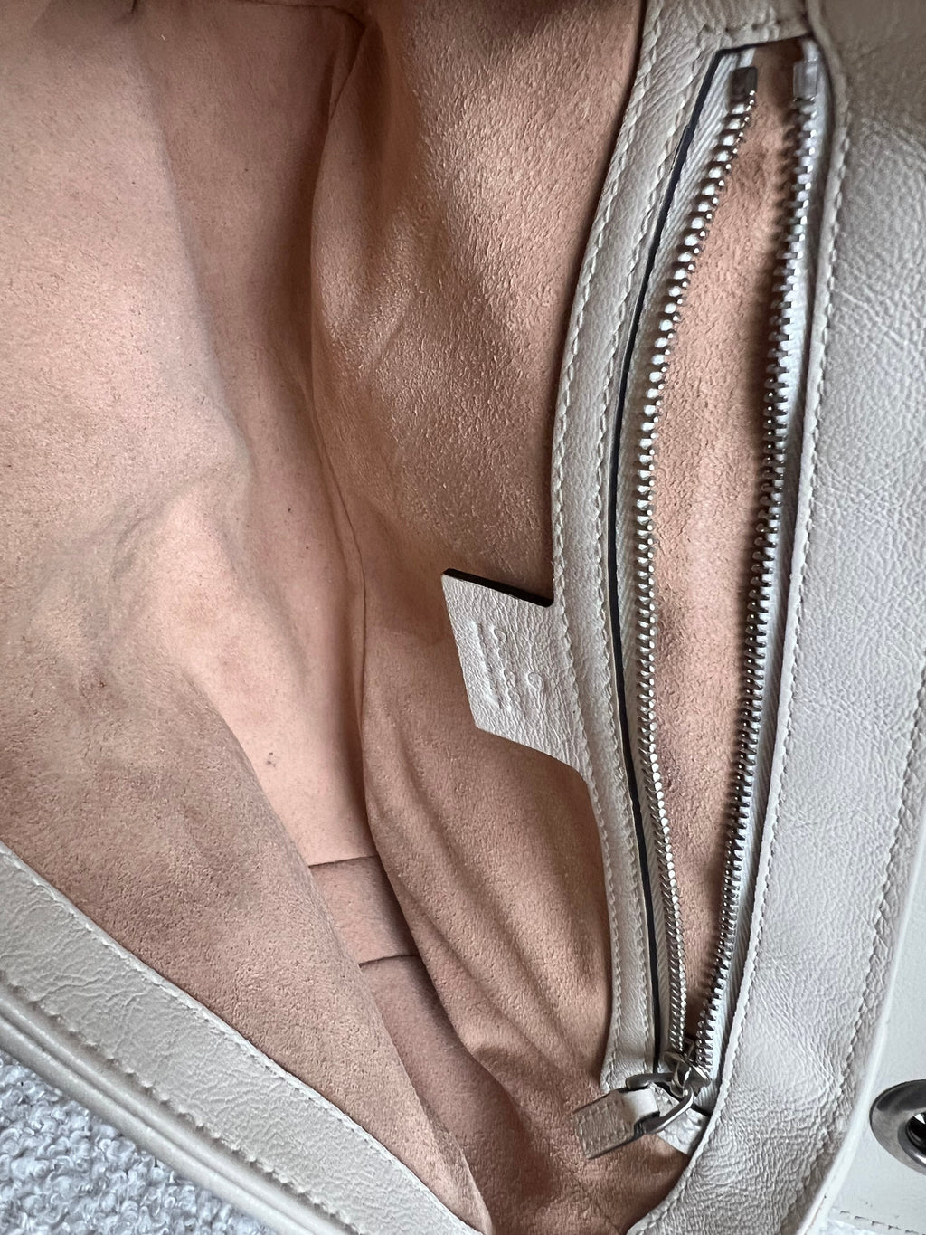 Gucci GG Navy and White Torchon Marmont Small Shoulder Bag