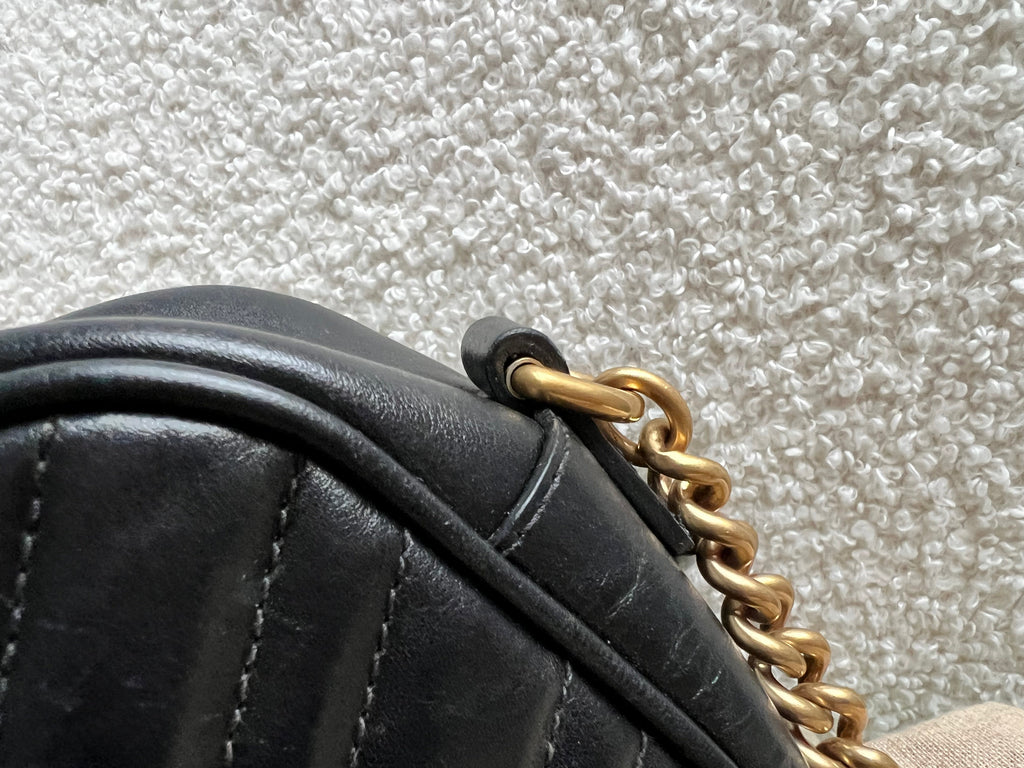 Gucci GG Black Marmont Small Shoulder Bag (RRP £1440)