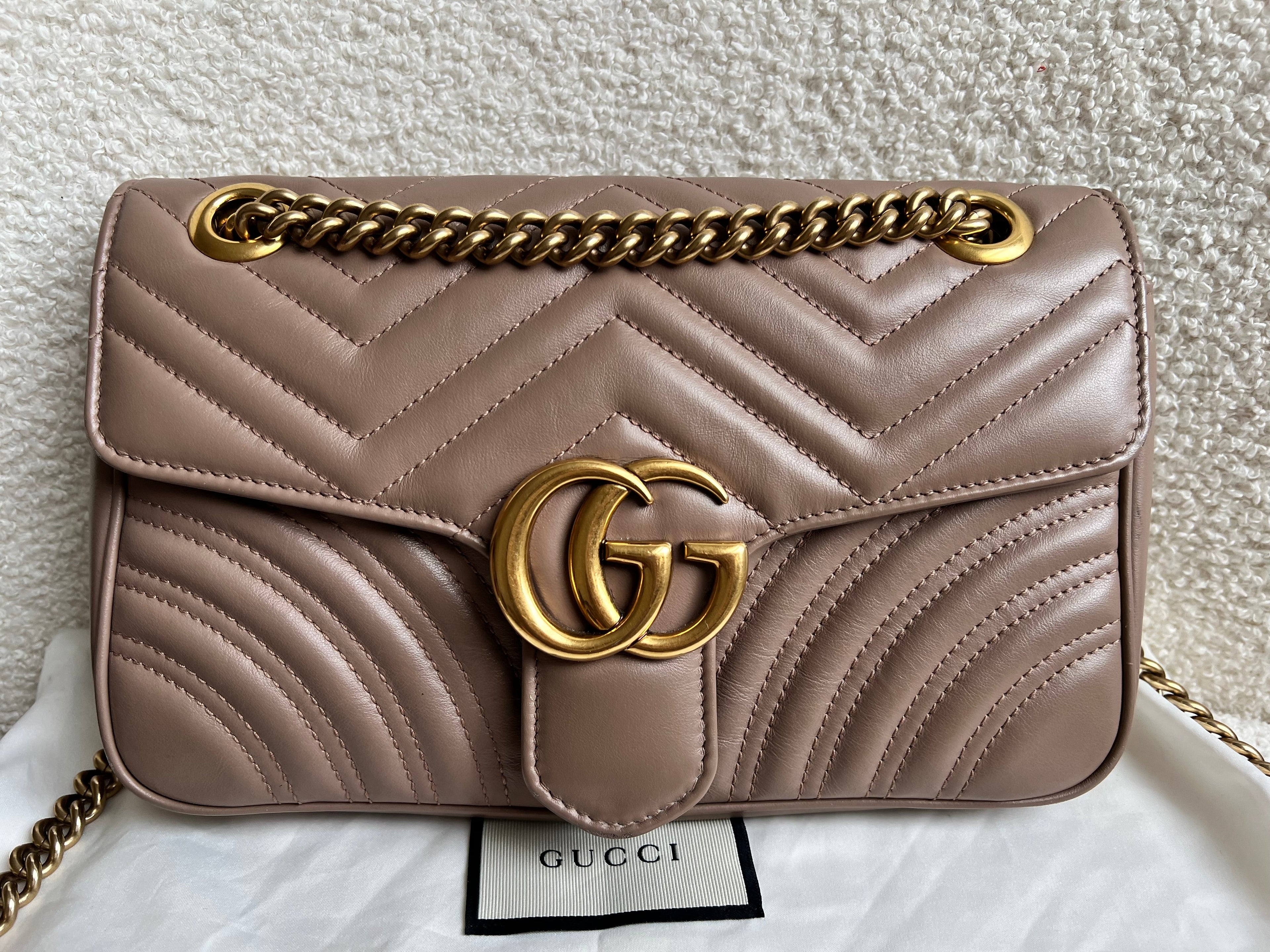 Gucci GG Dusty Pink Marmont Small Shoulder Bag (RRP £2070)