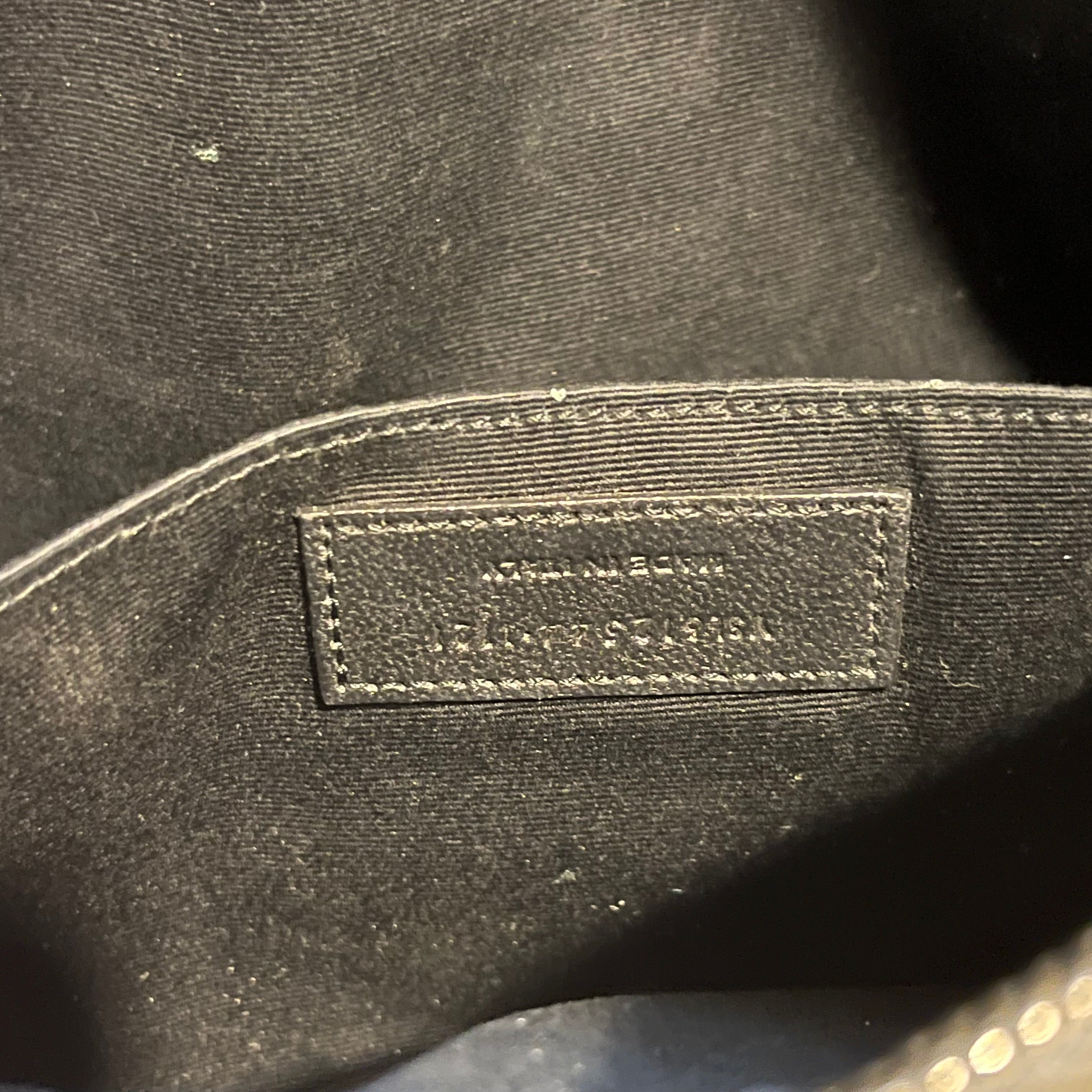 SAINT LAURENT Lou Camera Gray Chevron Quilted Crossbody Bag