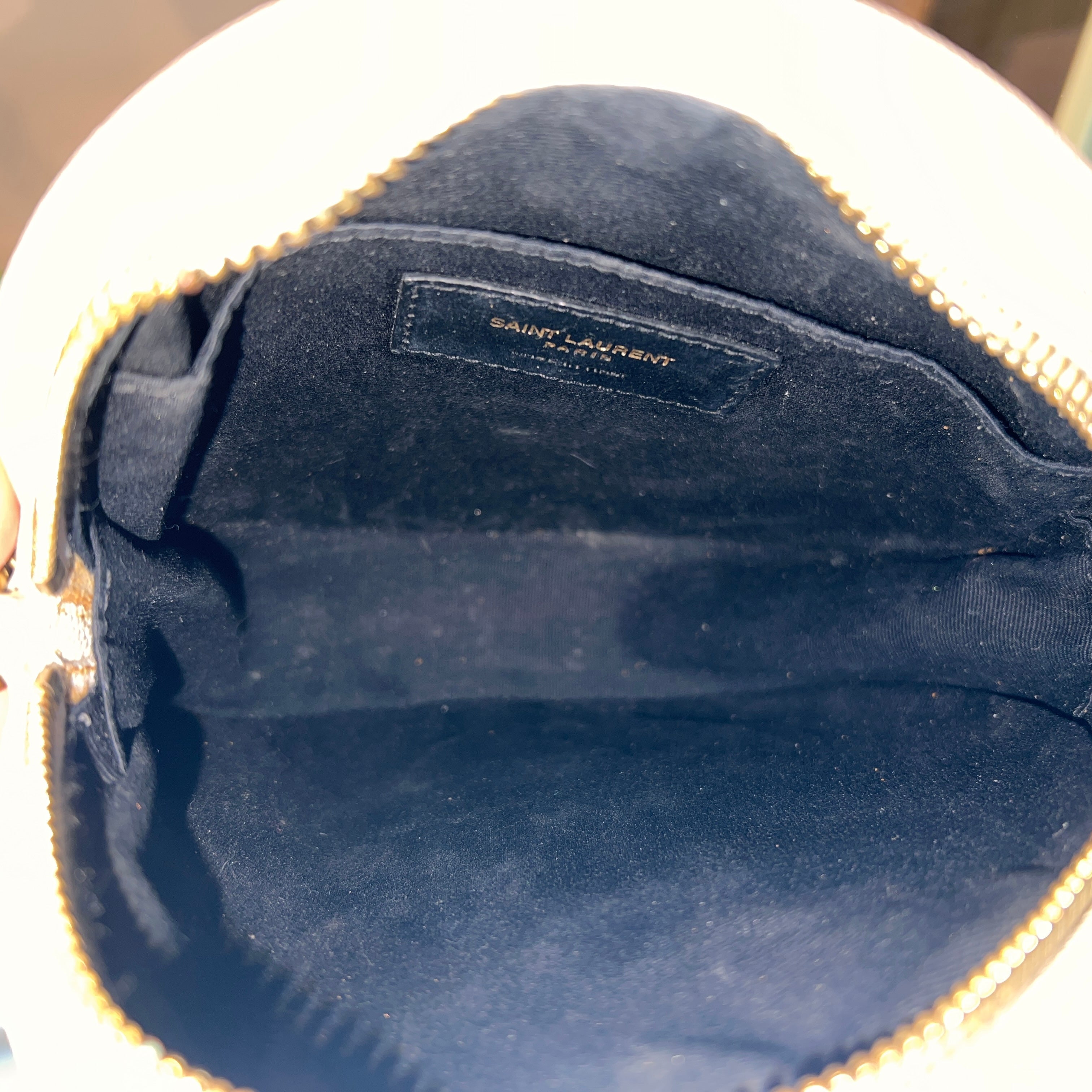 SAINT LAURENT Grain De Poudre Round Crossbody