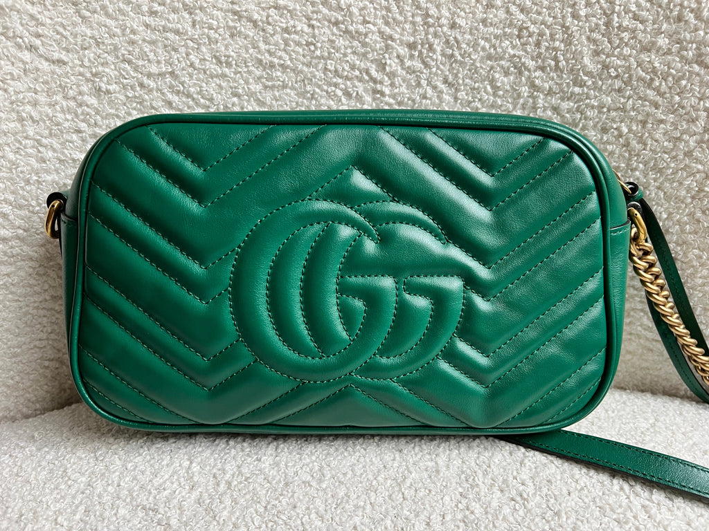 Gucci GG Green Marmont Small Shoulder Bag (RRP £1440)