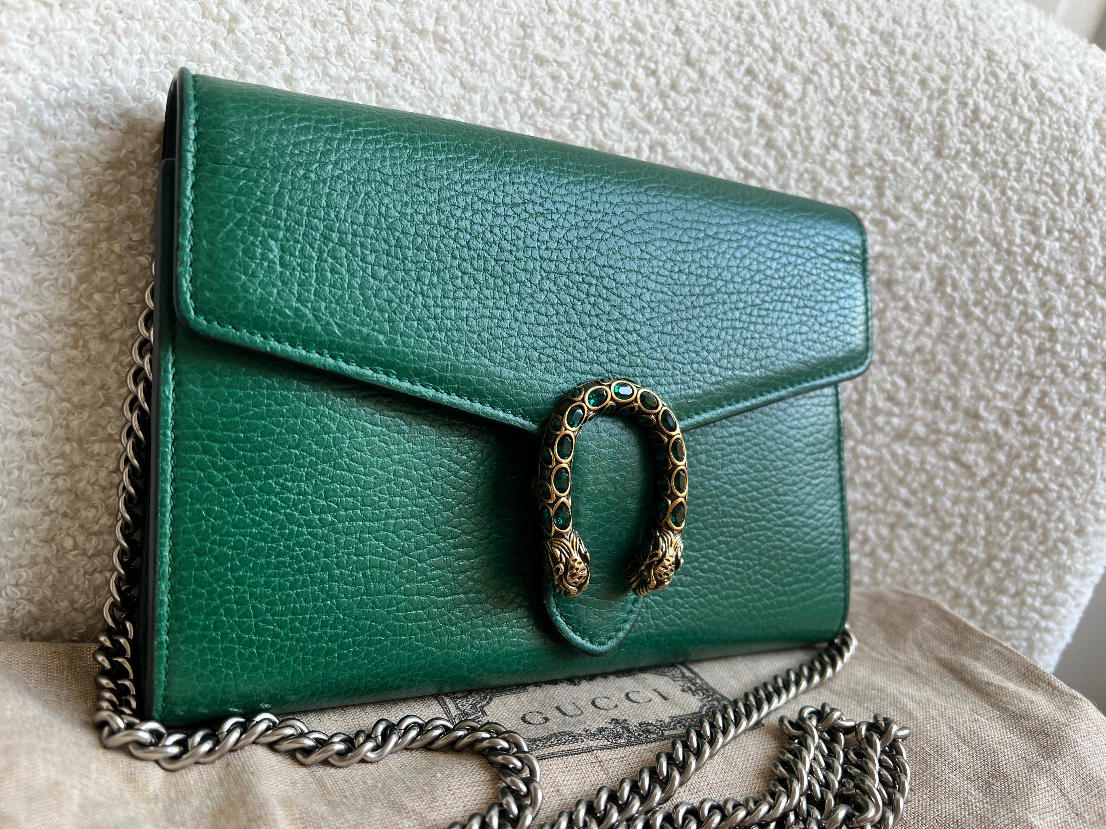 Gucci Dionysus Green Chain Wallet (RRP £1340)