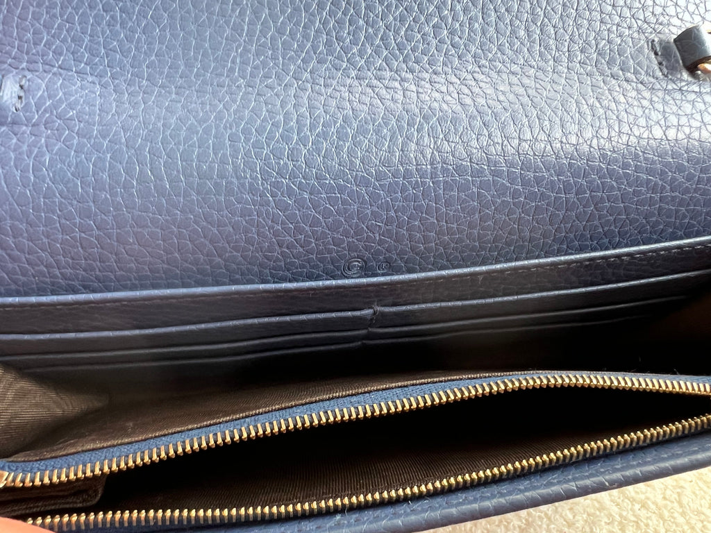 Gucci Blue Soho Chain Wallet