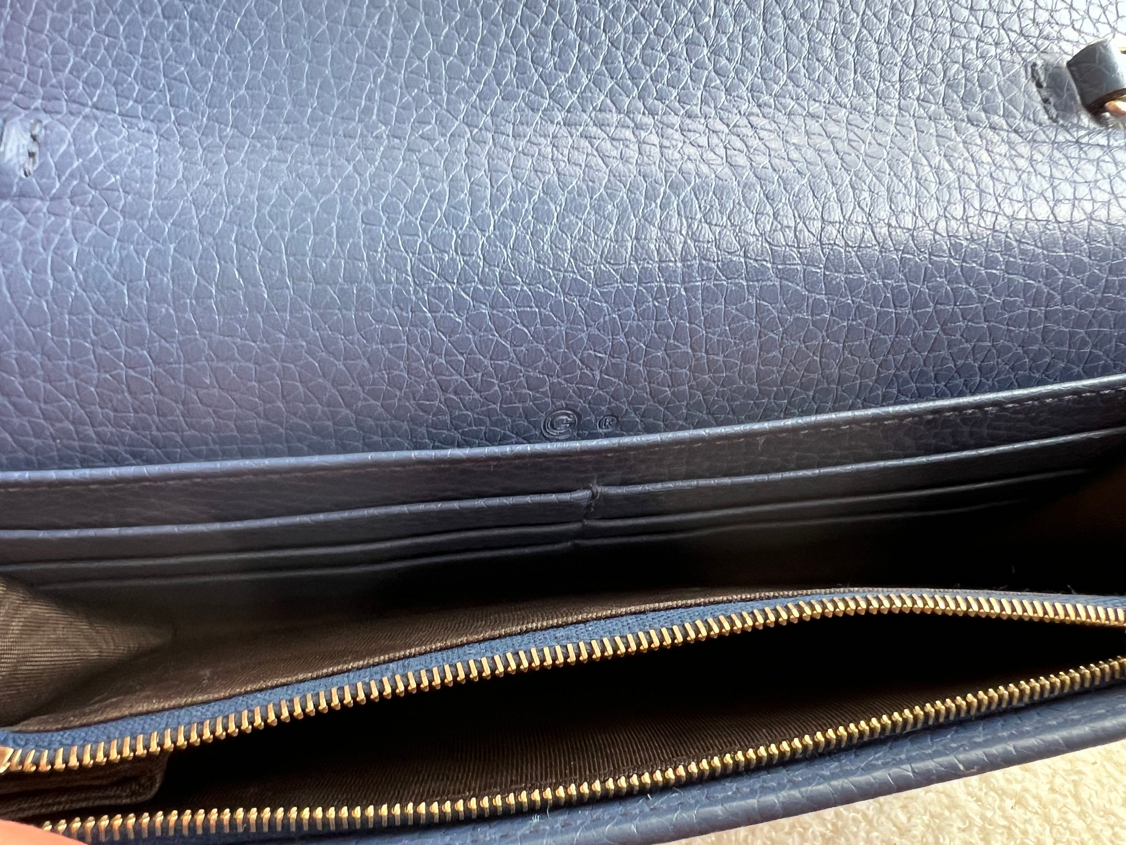 Gucci Blue Soho Chain Wallet