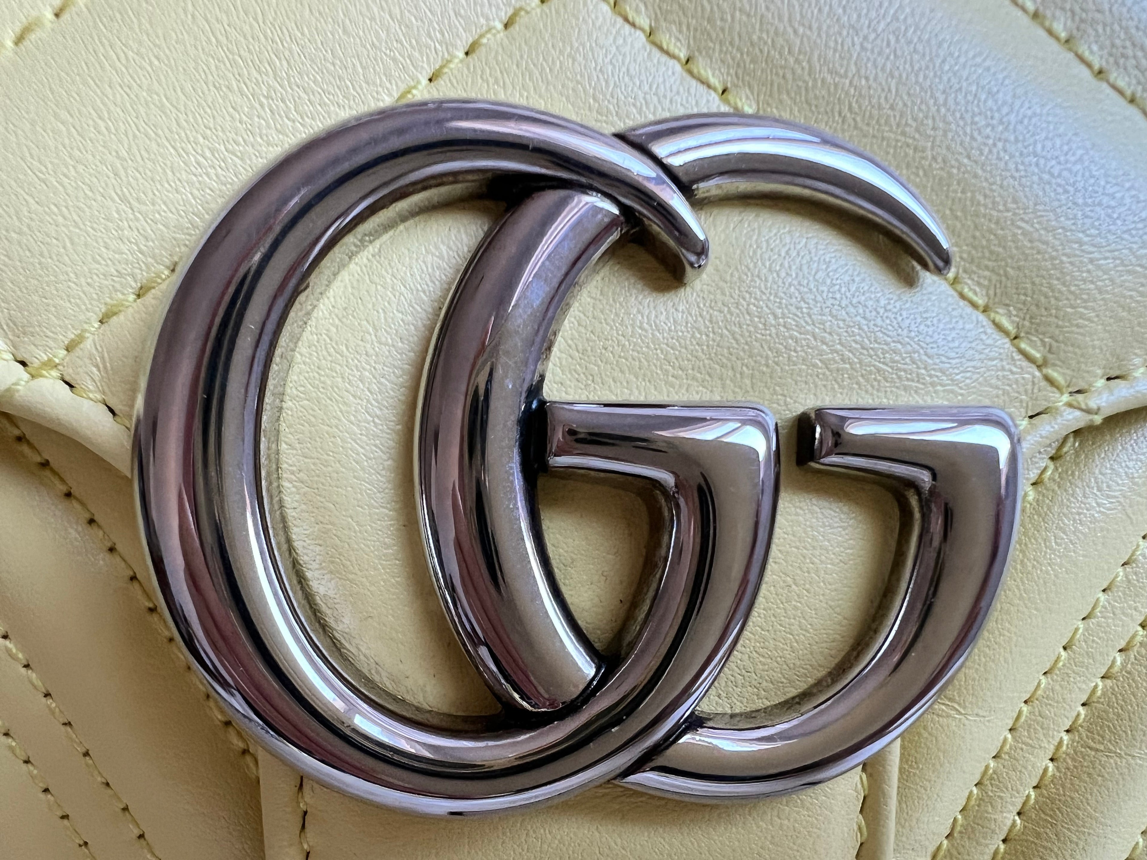 Gucci GG Yellow Marmont Small Shoulder Bag (RRP £2070)
