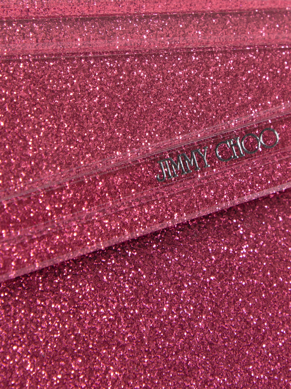 Jimmy Choo Pink Acrylic Shimmer Crossbody Bag