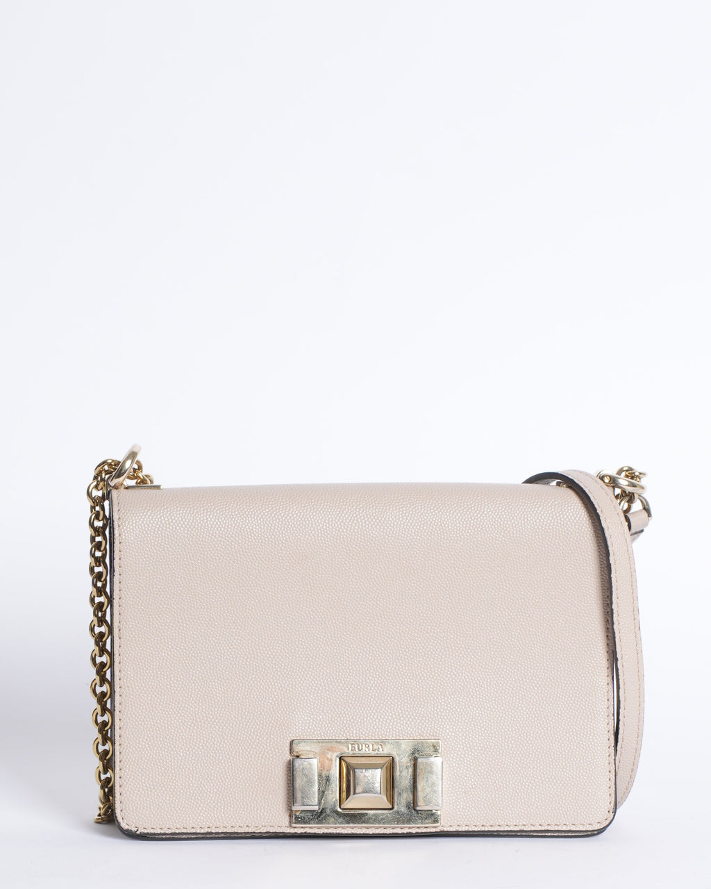 Furla pink leather mini shoulder bag