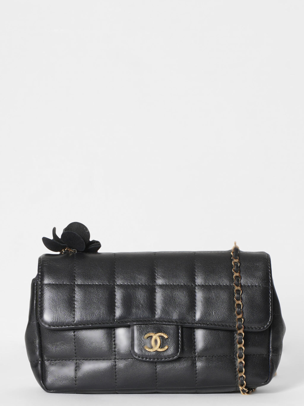 Chanel Camellia Lambskin Coco Bar Flap Bag