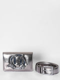 Outhouse 'The Mini Disco' Metallic Chrome Sling Bag
