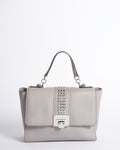 Michael Kors Spike Flap Closure Crossbody In Grey