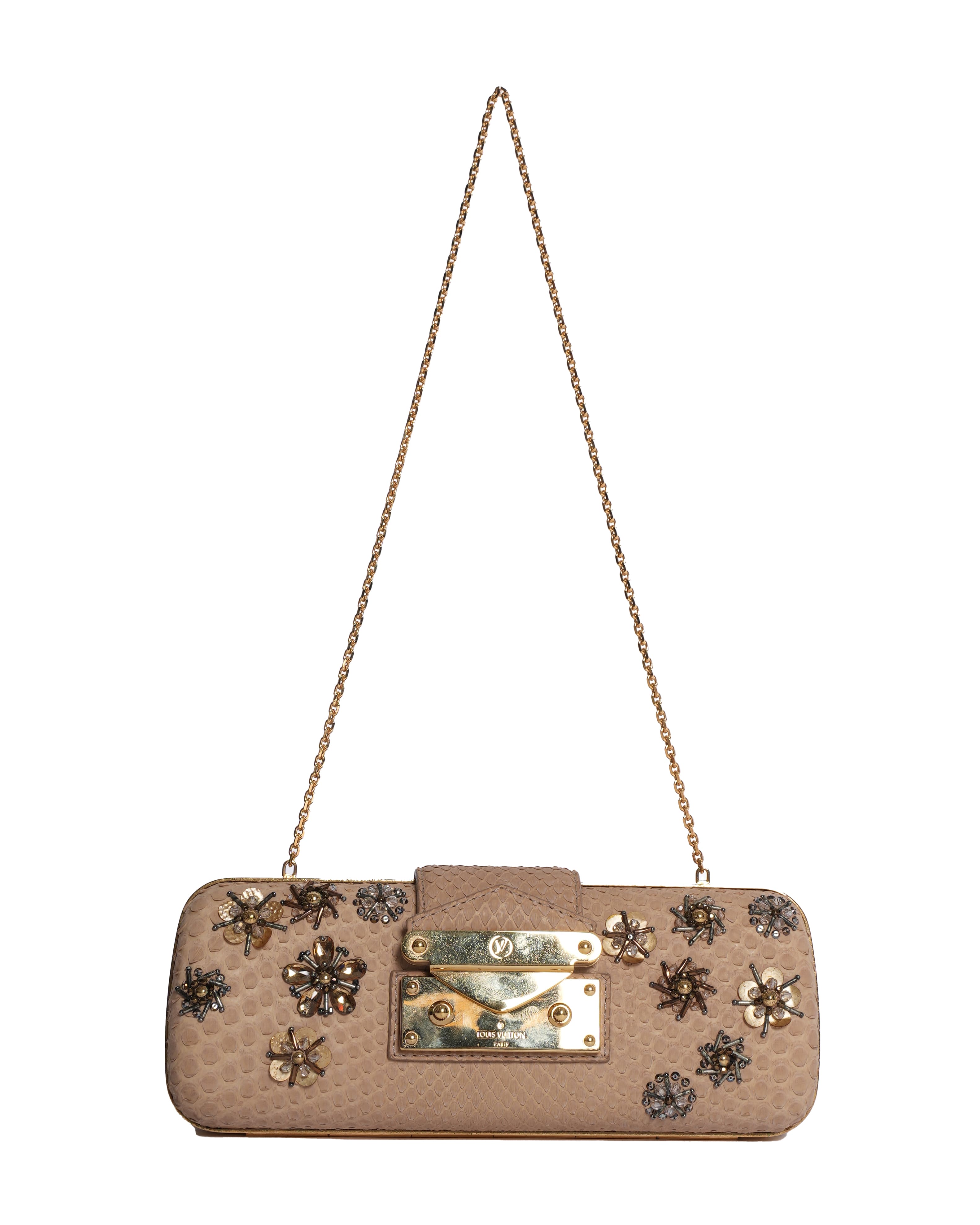Louis Vuitton Python Trésor Minaudière Clutch