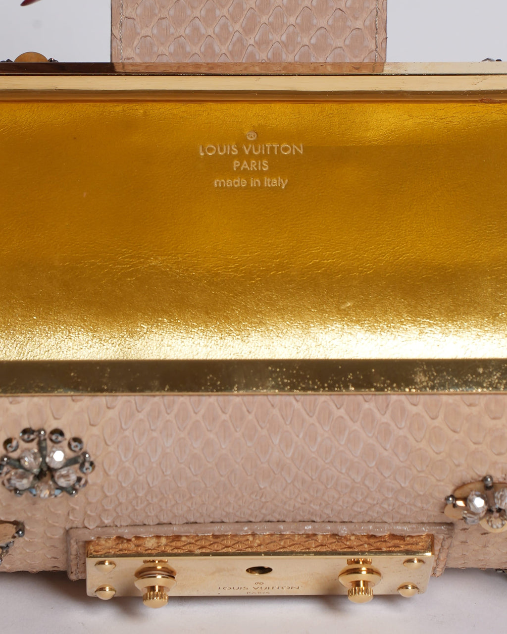 Louis Vuitton Python Trésor Minaudière Clutch