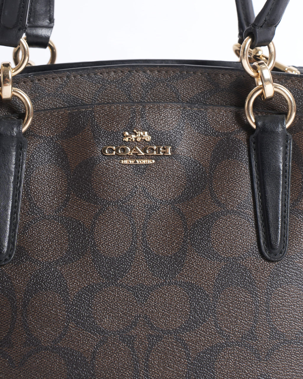 Coach Monogram Top Handle Bag WIth Crossbody Strap