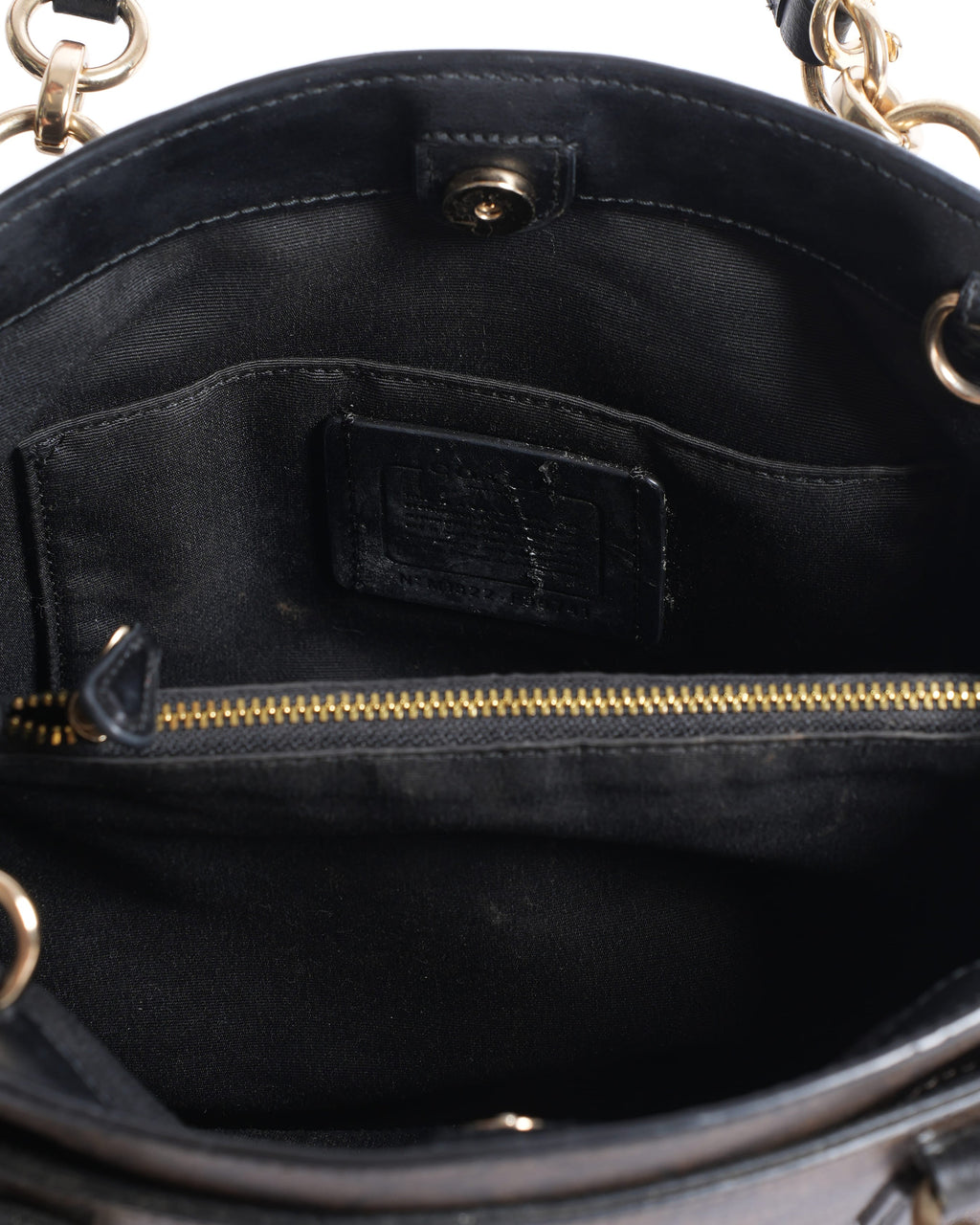 Coach Monogram Top Handle Bag WIth Crossbody Strap