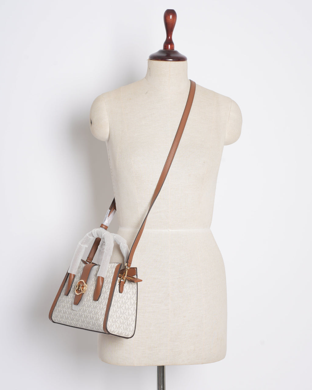 New MK Gabby Signature Print Satchel