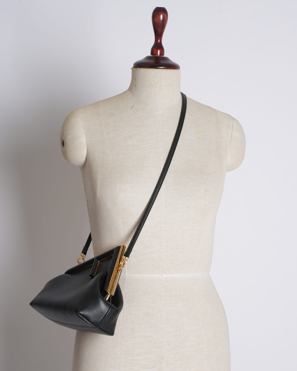 Fendi First Small Black Nappa Leather Bag