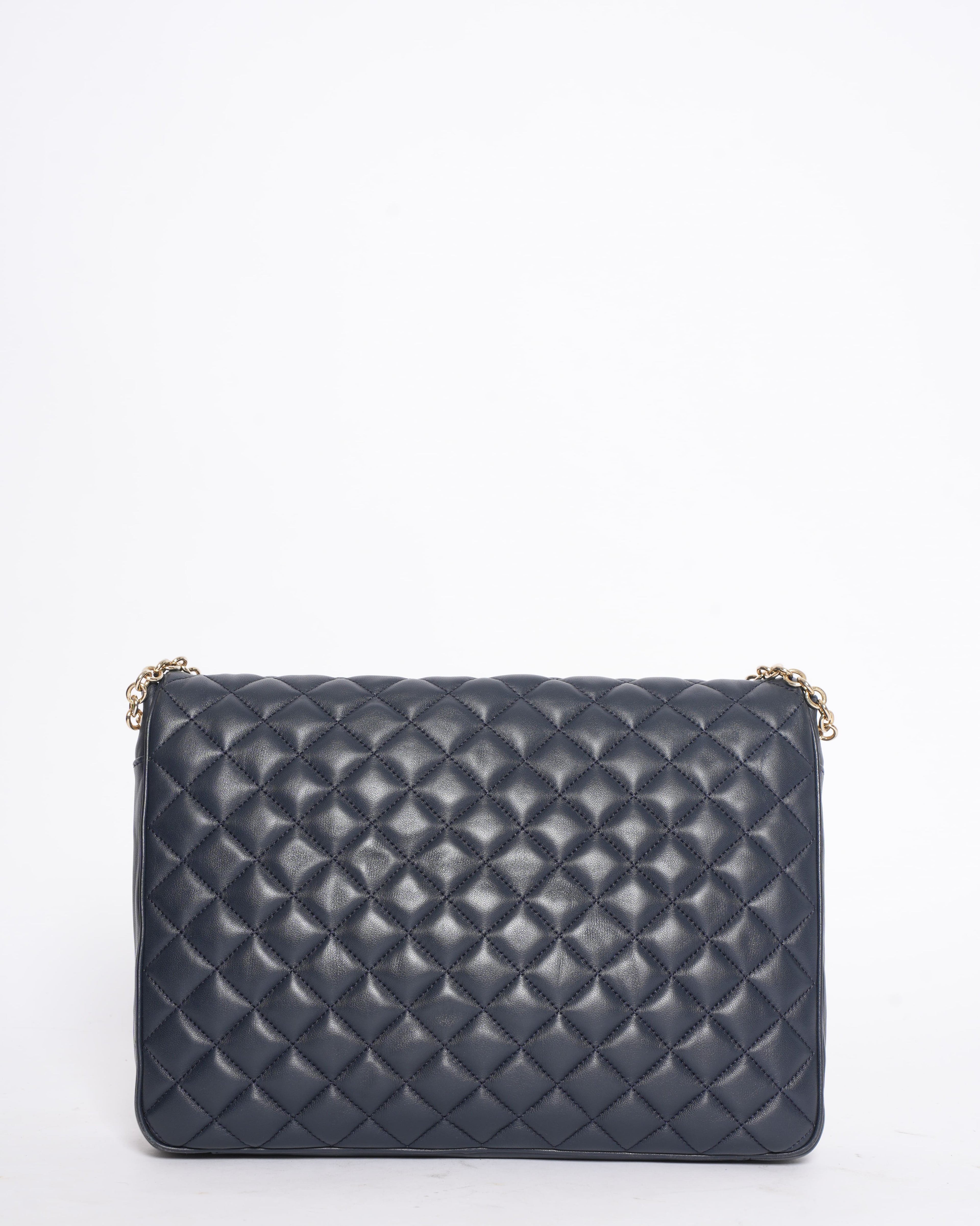 Carolina Herrera Quilted Crossbody Bag in Blue