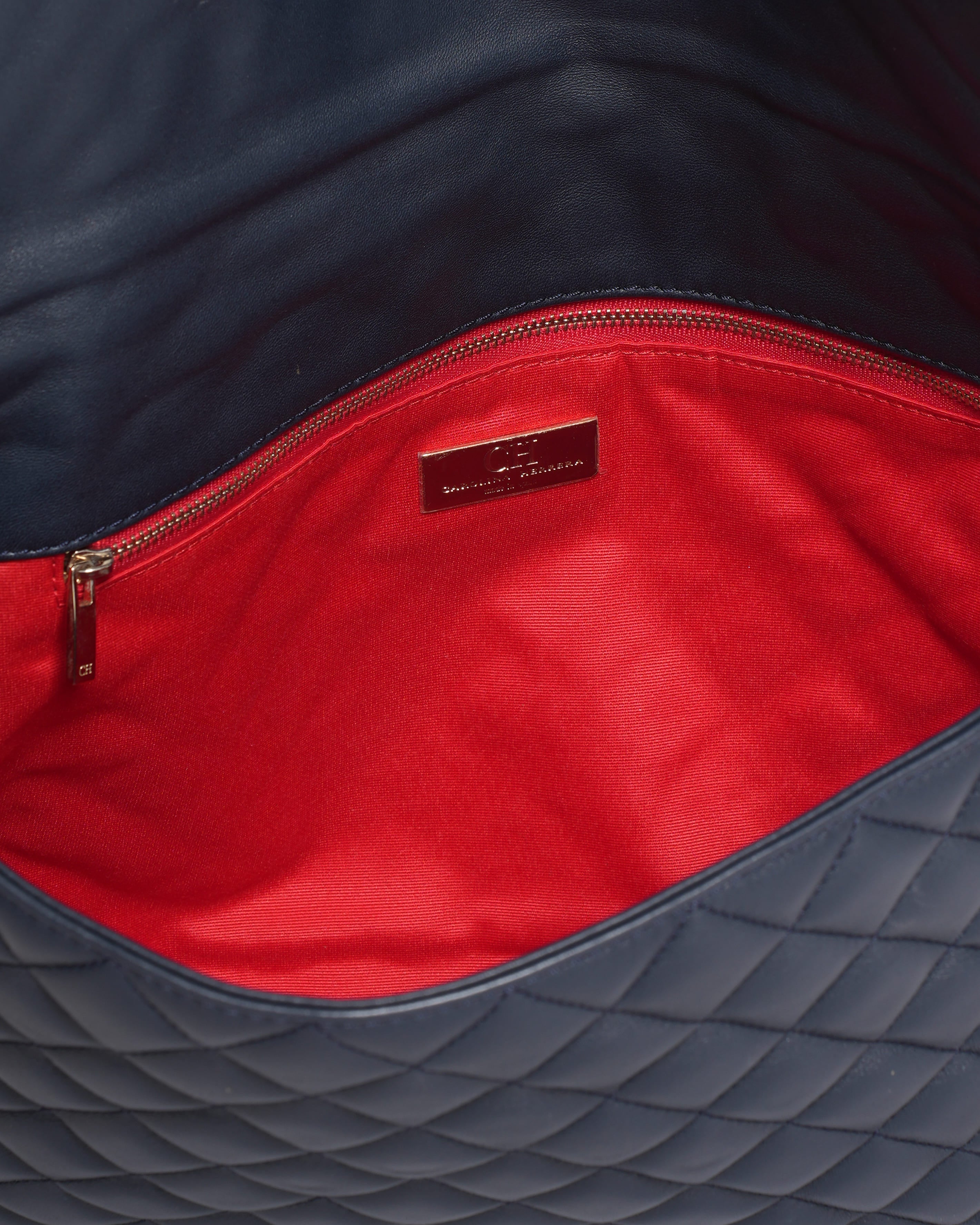 Carolina Herrera Quilted Crossbody Bag in Blue