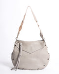 Jimmy Choo Light Grey Leather Handbag With Detachable Straps