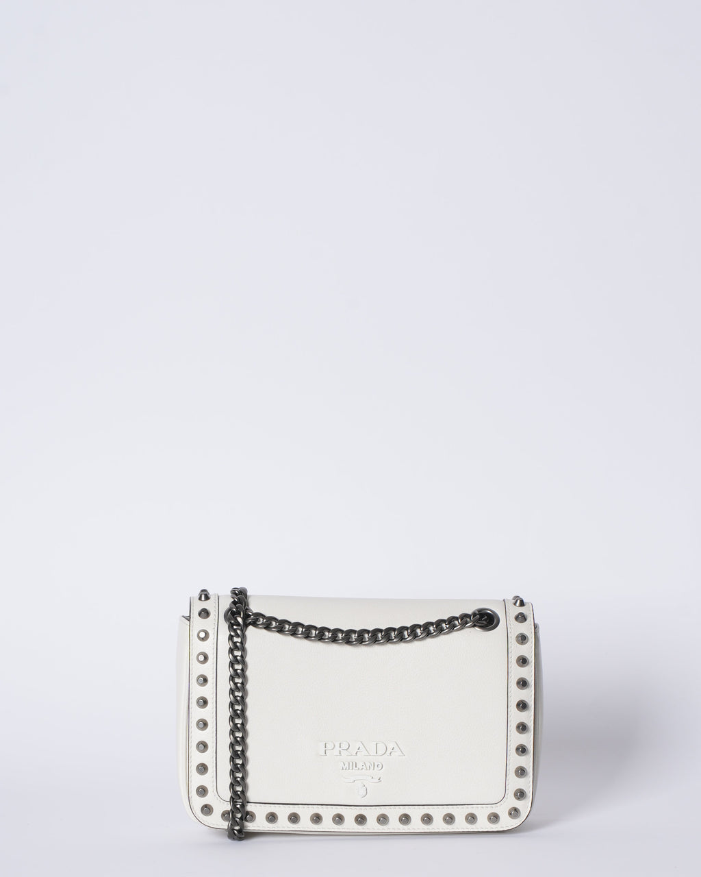 Prada Bag on Chain In White