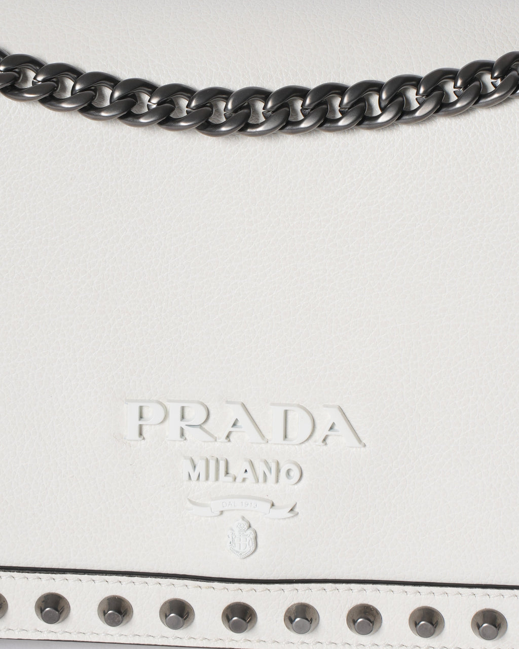 Prada Bag on Chain In White