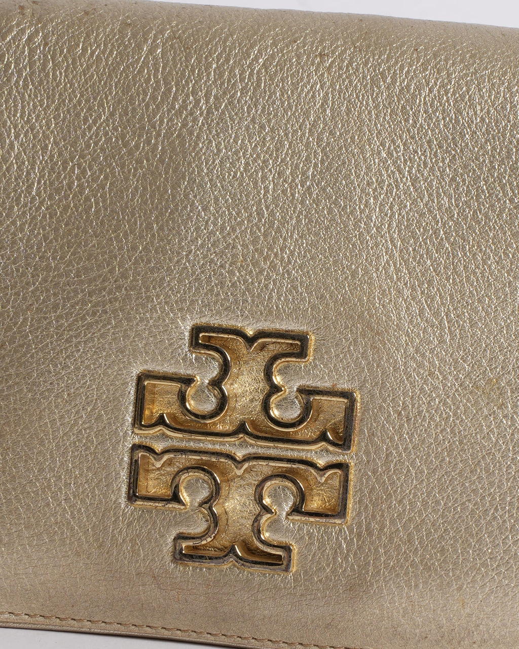 Tory Burch Britten Metallic Gold Crossbody Bag