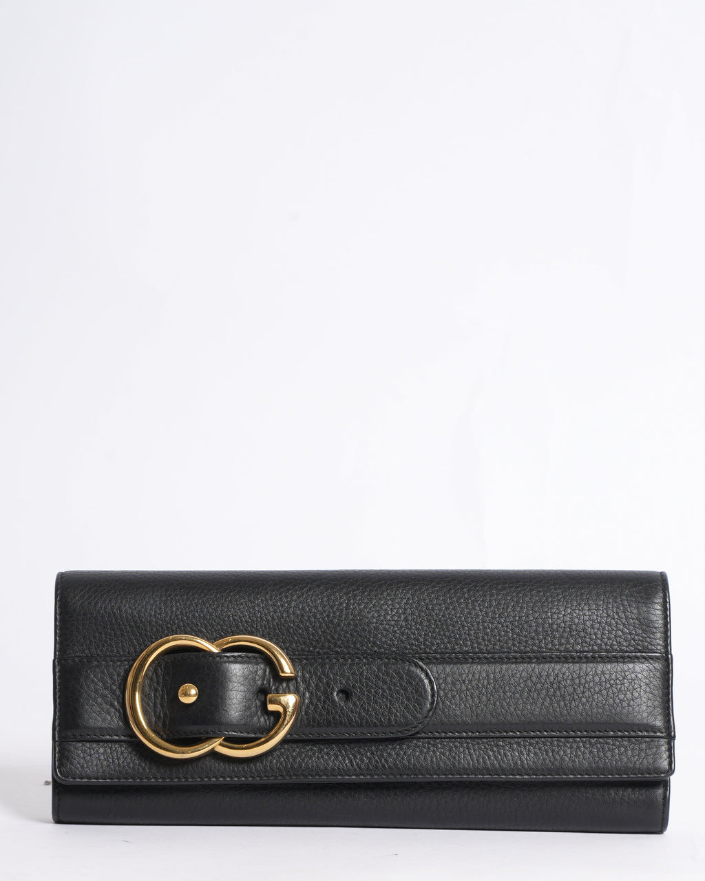 GUCCI BLACK LEATHER CLUTCH BAG