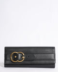 GUCCI BLACK LEATHER CLUTCH BAG
