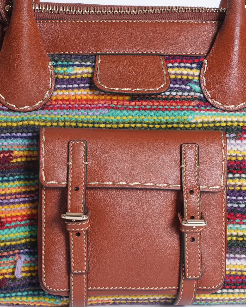 New Chloe women multicolor fringed women's satchel bag