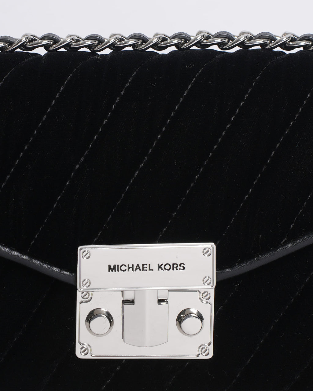 Michael Kors Velvet Crossbody Bag in Black