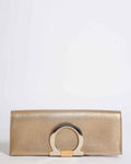 Salvatore Ferragamo Clutch In Gold Tone