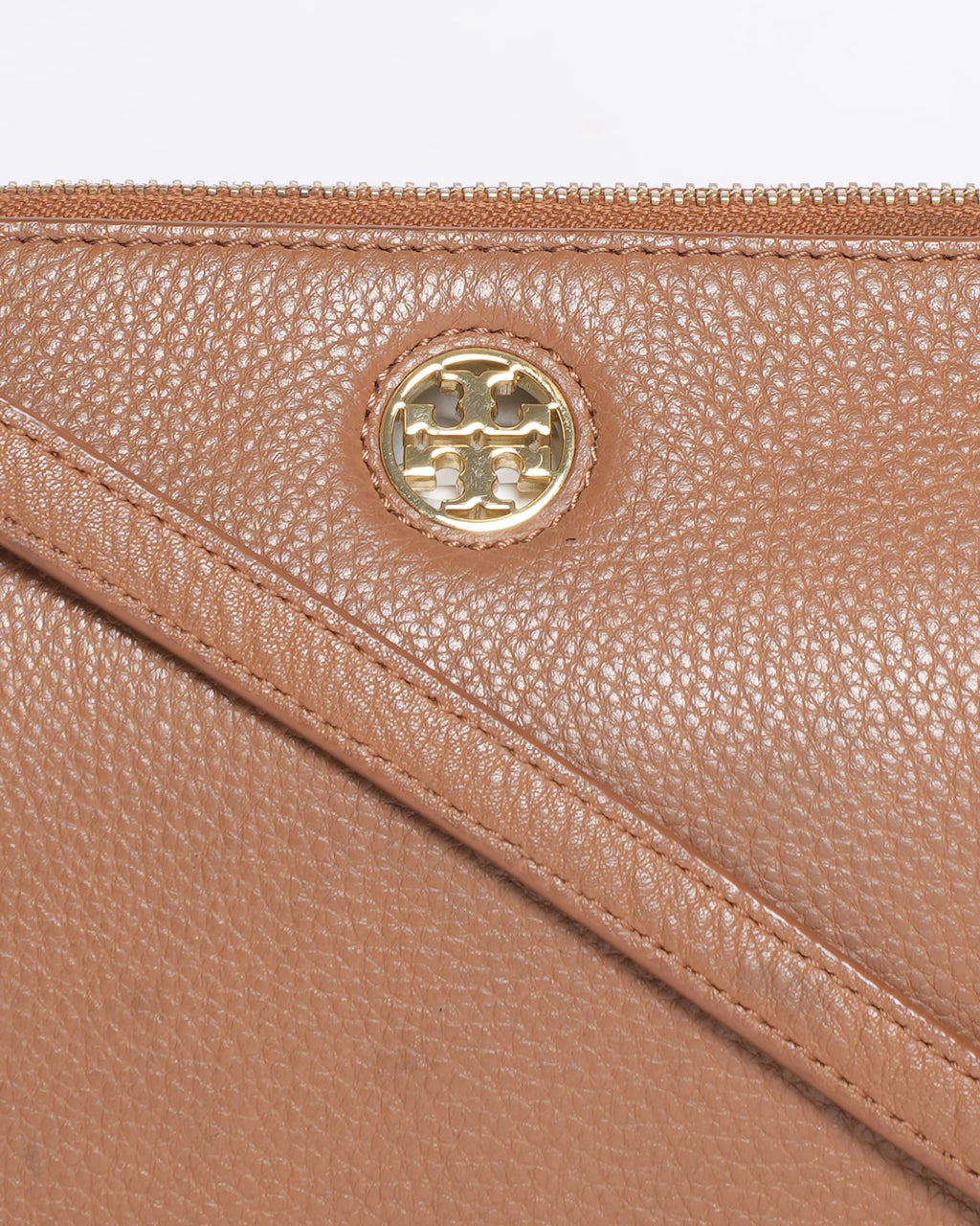 Tory Burch Pebbled Leather Robinson Crossbody In Tan
