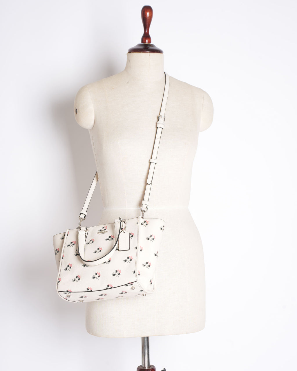 Coach Floral Printed Top Handle Bag
