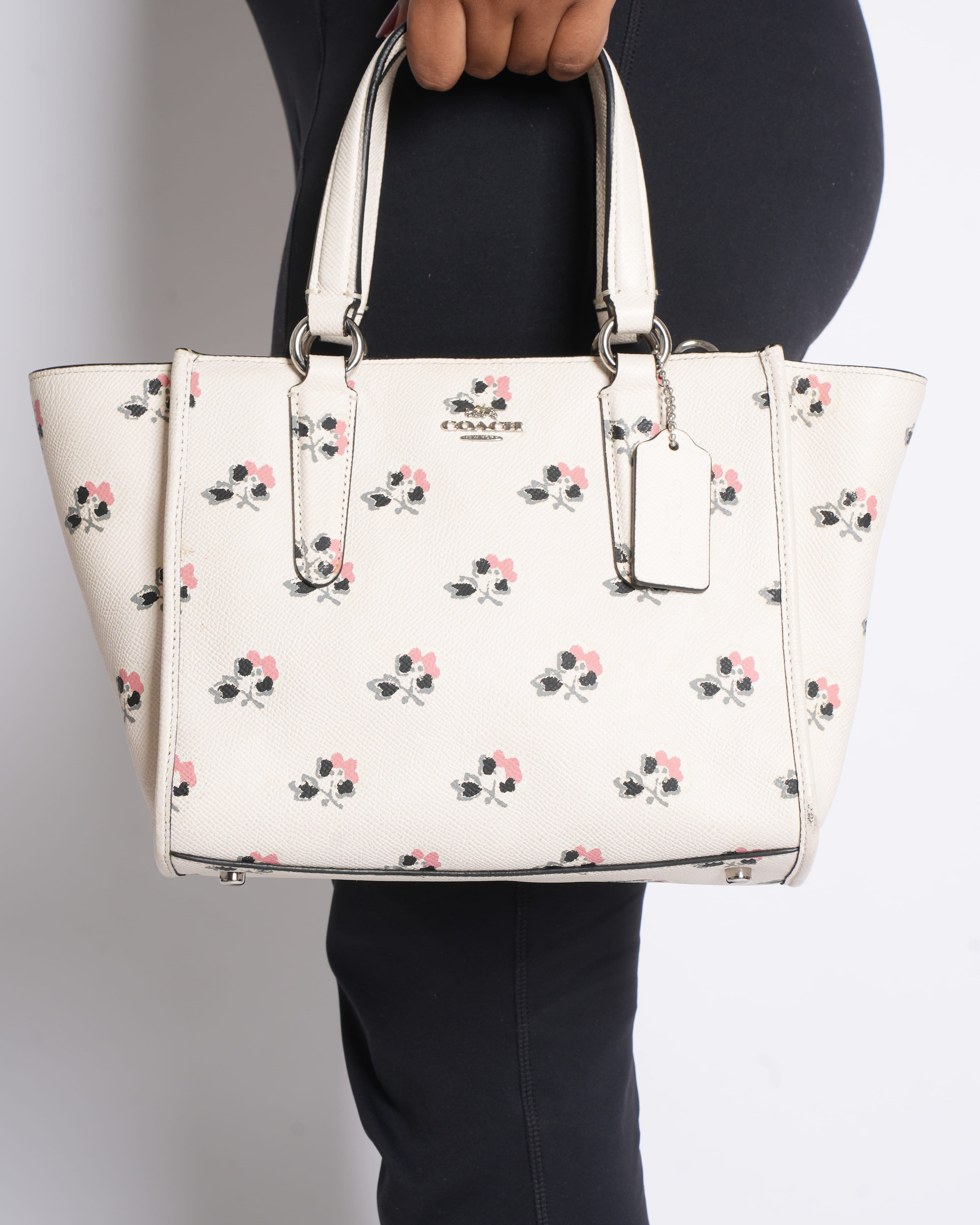 Coach Floral Printed Top Handle Bag