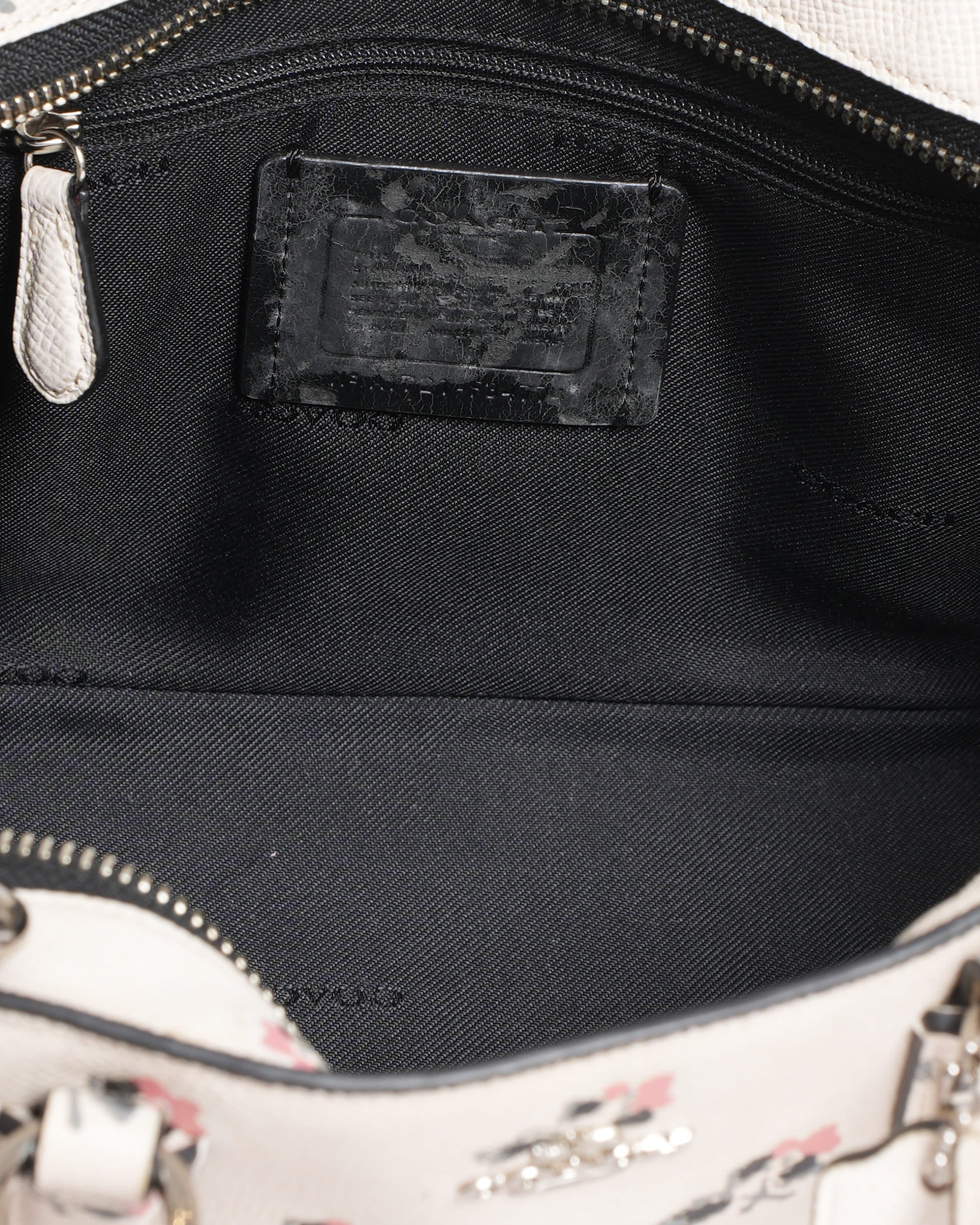 Coach Floral Printed Top Handle Bag