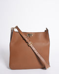 MK Sullivan Pebbeled Crossbody Bag In Brown
