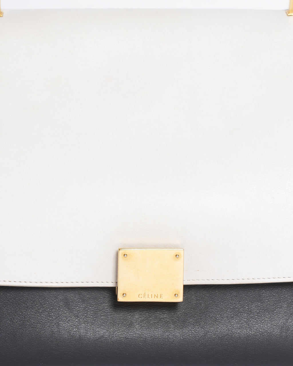 Celine Tri‑Tone Trapeze Small Top Handle Bag