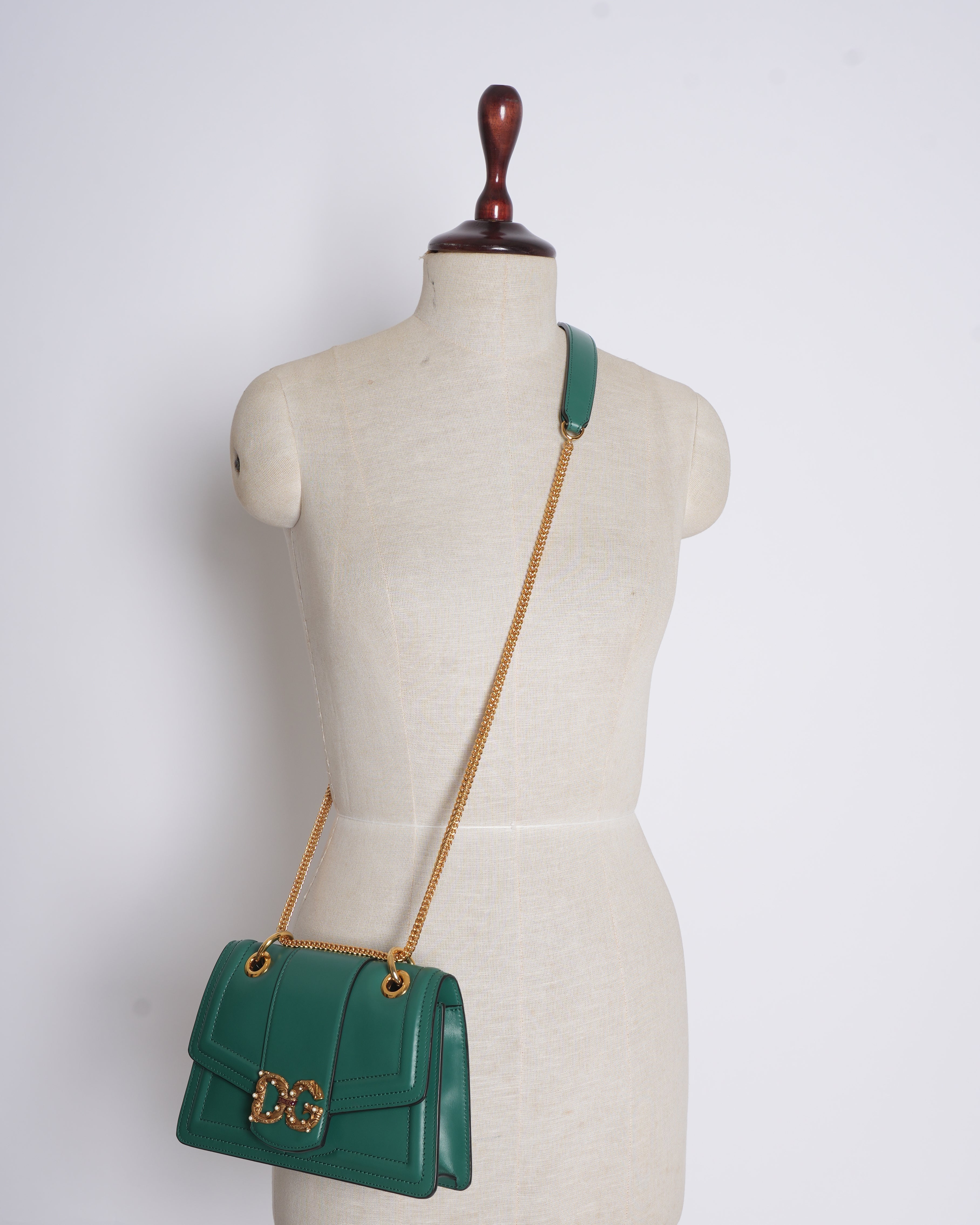 New Dolce & Gabbana Small Amore Calfskin Bag