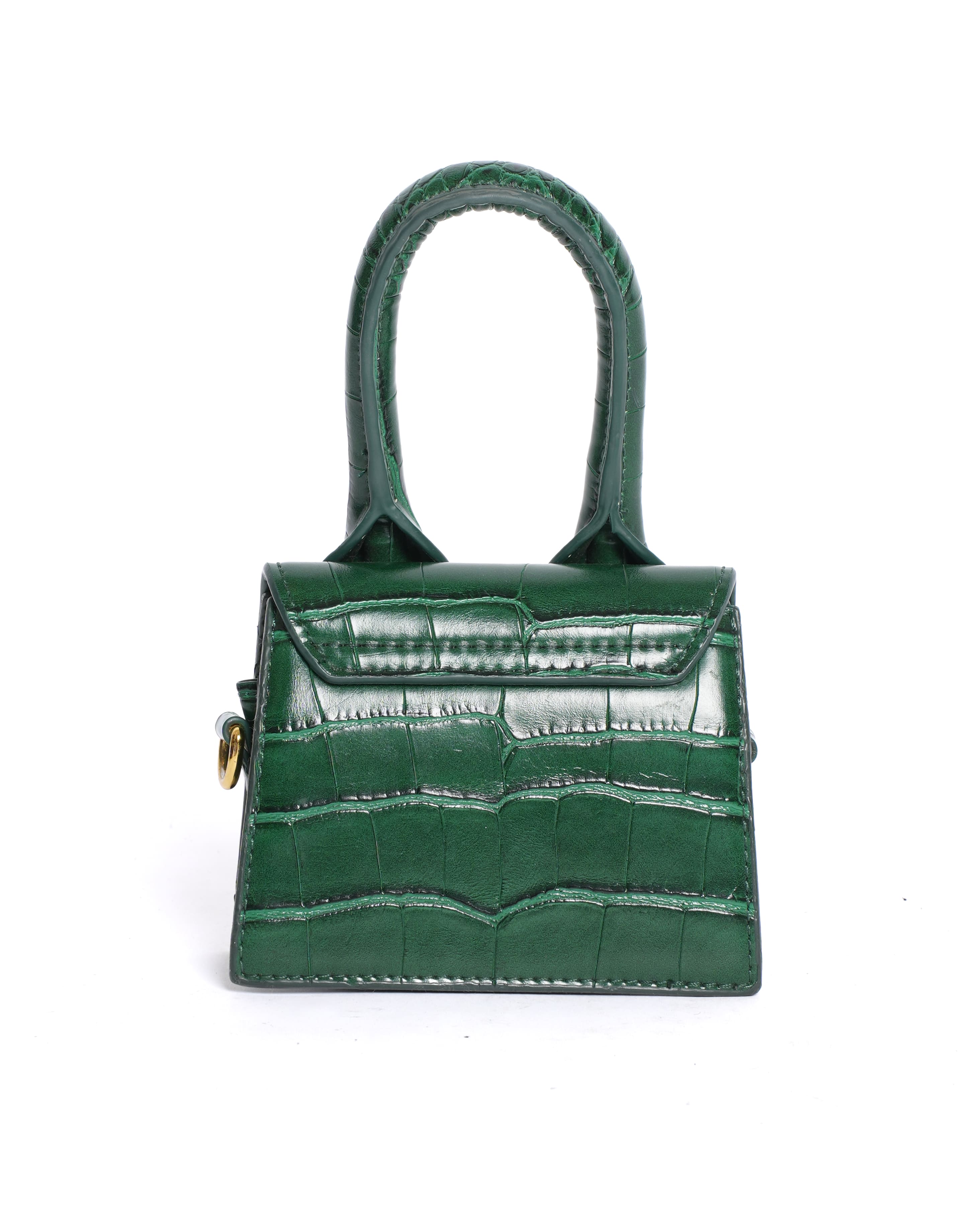 Jacquemus Crocodile Embossed Leather Mini Crossbody Bag