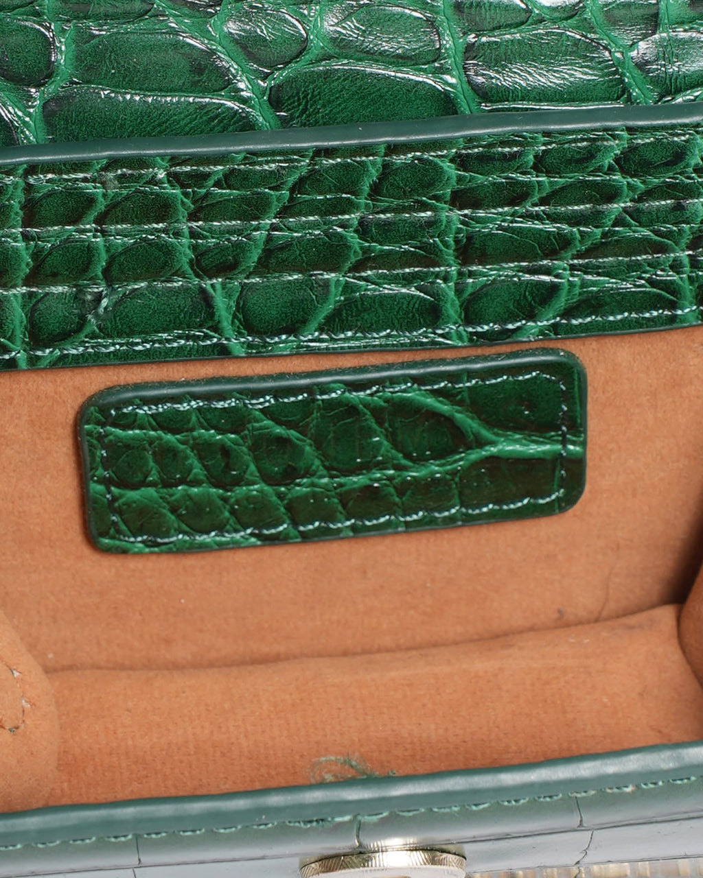 Jacquemus Crocodile Embossed Leather Mini Crossbody Bag