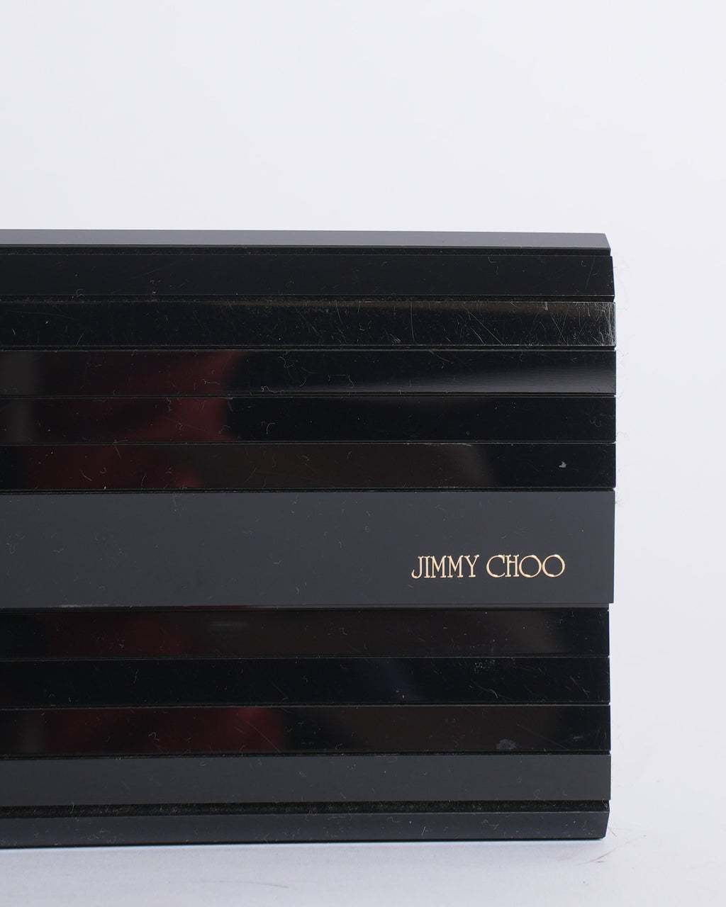 Jimmy Choo Acrylic Clutch In Black