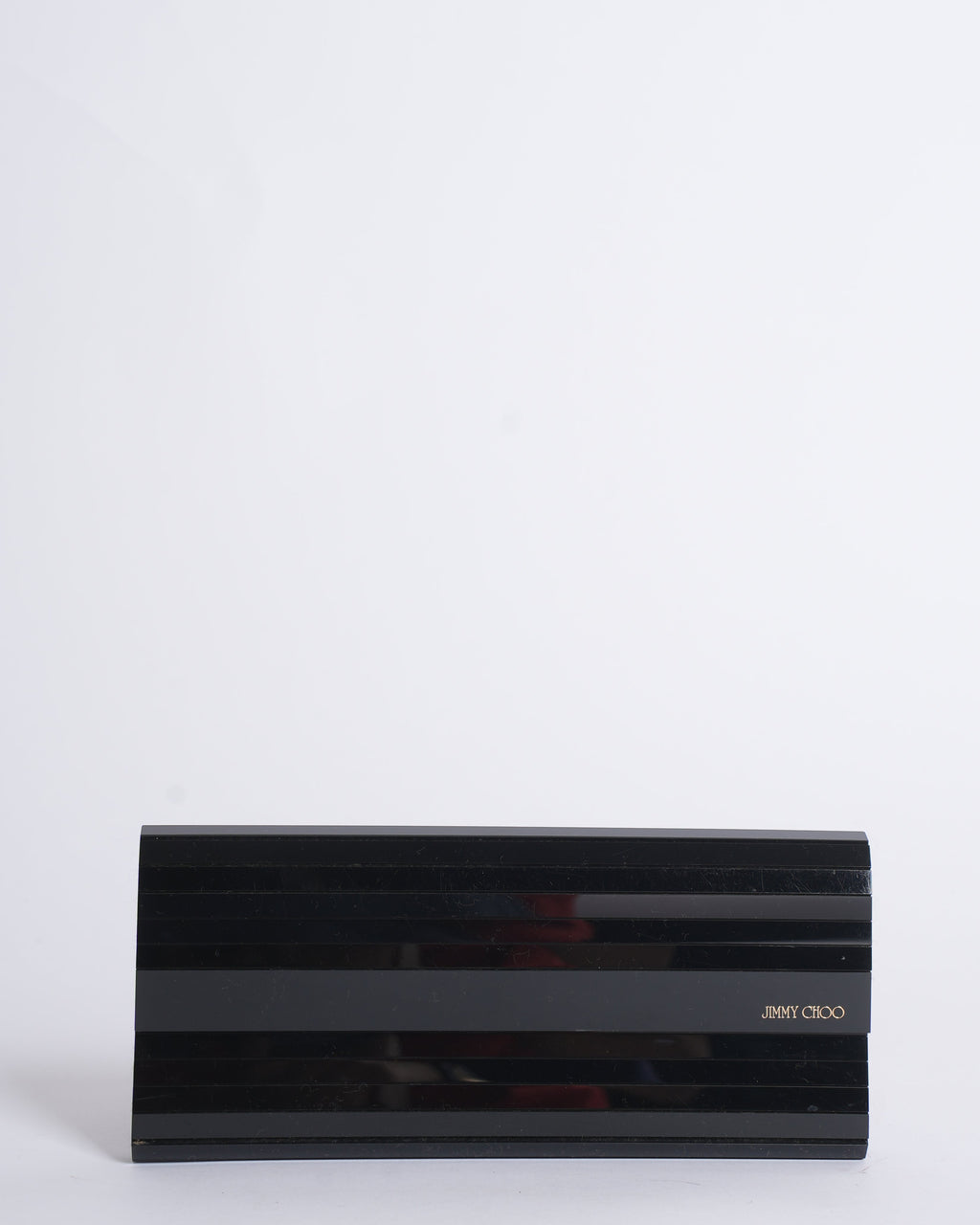 Jimmy Choo Acrylic Clutch In Black